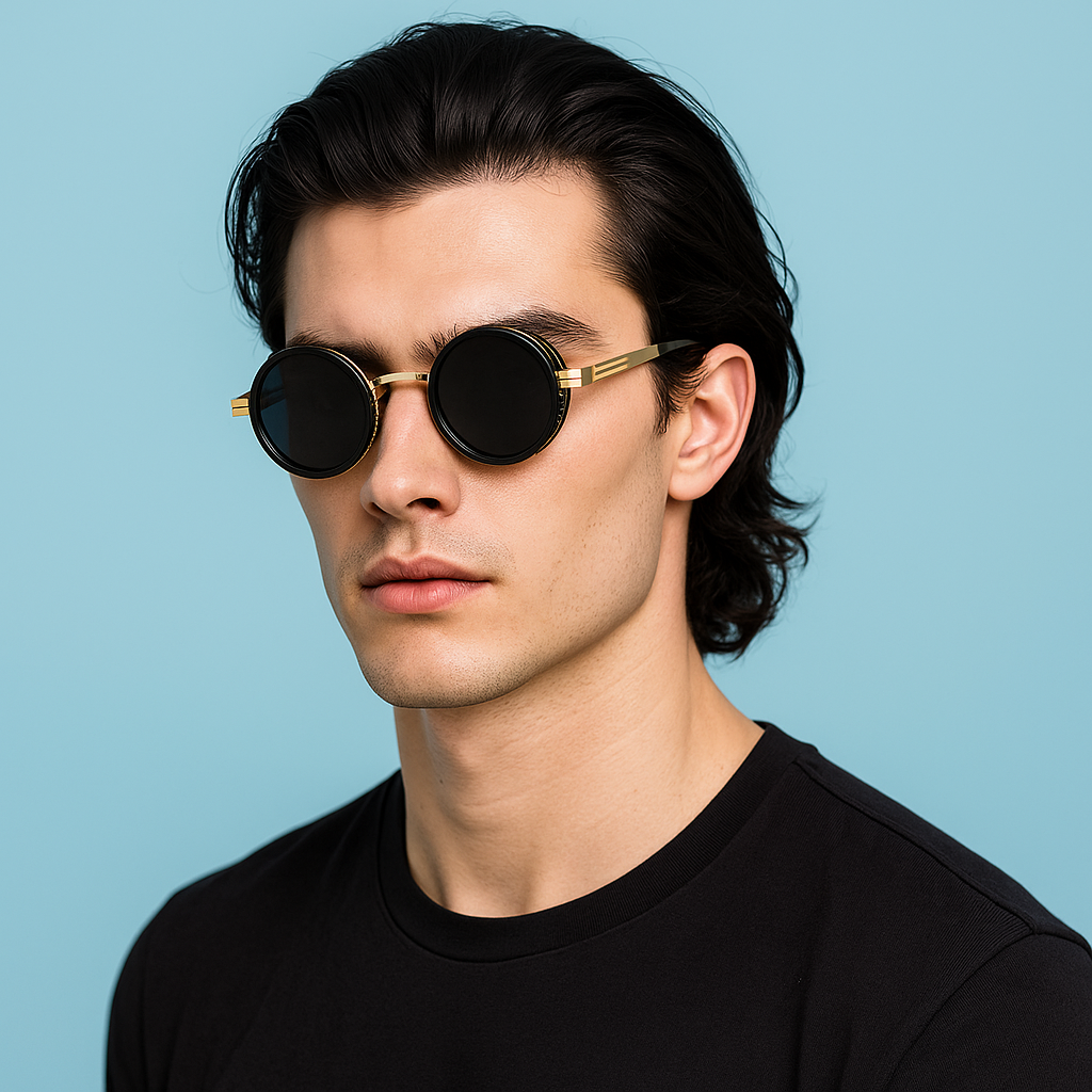 DMY BY DMY acetate レディースサングラス 黒 Black Black with Gray Lenses Wrap-Around Sports Sunglasses
